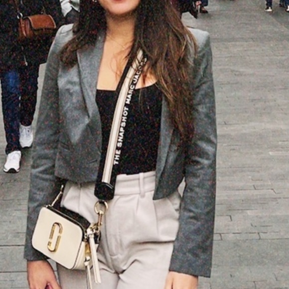 Express Gray Cropped Blazer - Picture 2 of 2